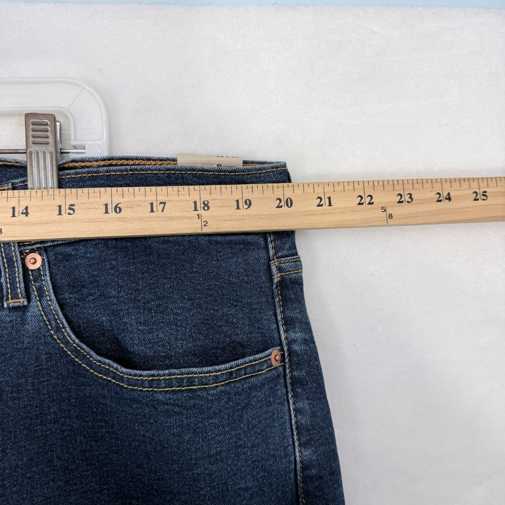 Levis 502 Jeans Mens 38x32 (40x31) Blue Taper Leg Stretch - Picture 5 of 10
